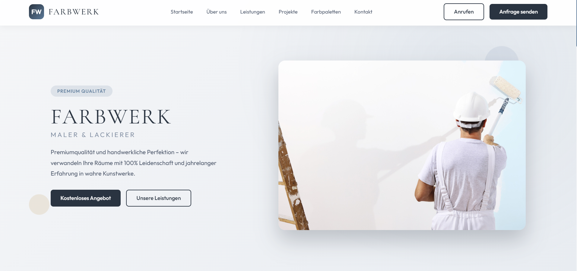 Malerbetrieb Website - Webdesign Projekt